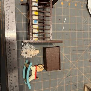 Lot of Dollhouse miniatures: Children’s Play Room and Crib